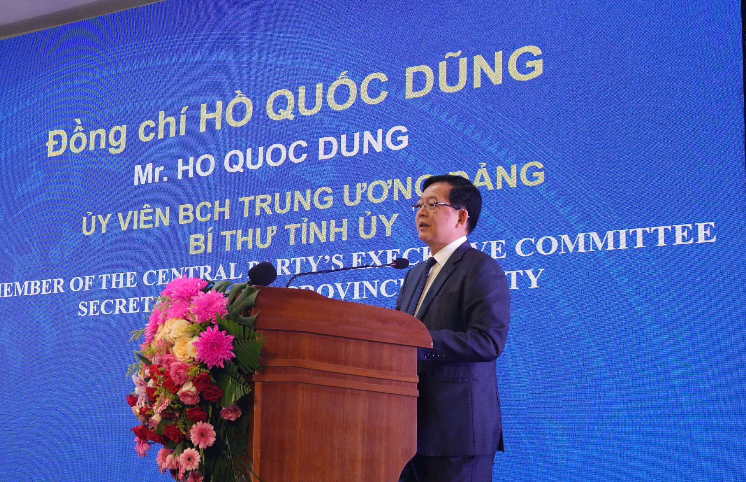 Ông Hồ Quốc Dũng phát biểu tại hội nghị